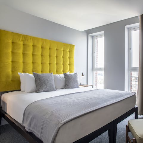 Tuck in for a peaceful sleep in the big beds