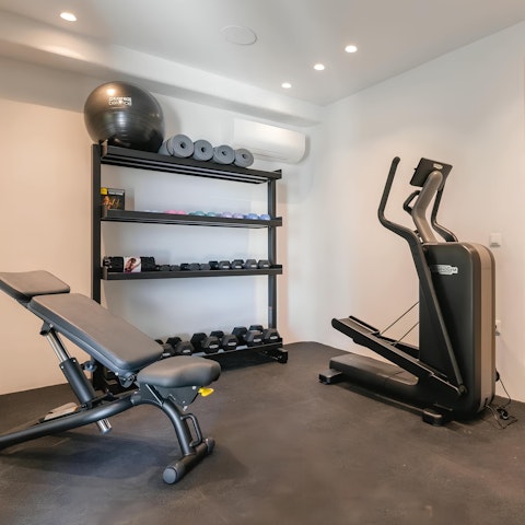 Feel energised after a workout in the home gym