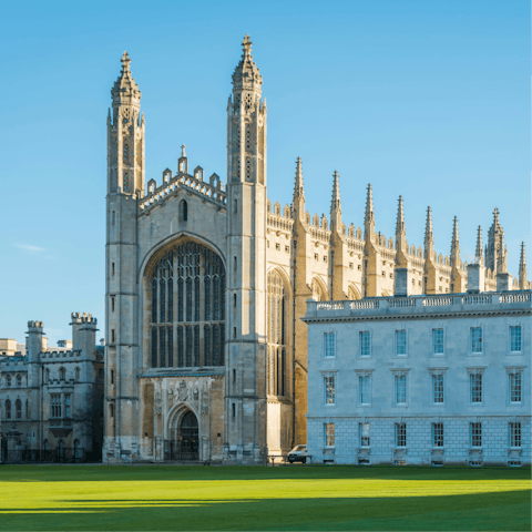 Explore the historic heart of Cambridge – a short drive away