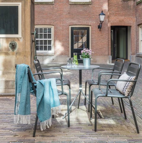 Eat a relaxing dinner on the patio