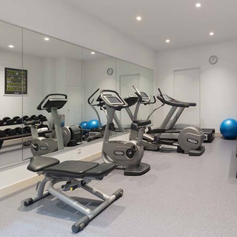 Work up a sweat in the on-site gym