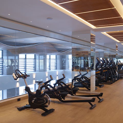 Head to the resort gym to keep fit, then get pampered with aromatherapy in the spa
