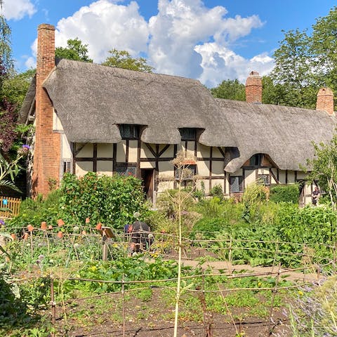 Visit Stratford-upon-Avon – thirty minutes away by car