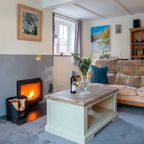 Relax by the fire after walking the Cotswold Way
