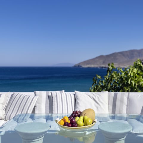 Wake up to breakfast with a view on the balcony