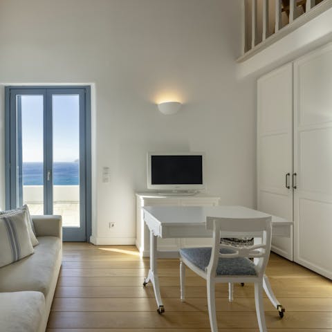 Catch up on emails at the dedicated office space