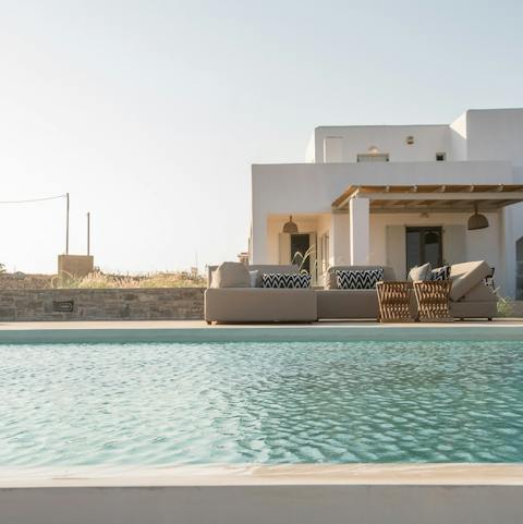 Relax and recline on the poolside terrace before taking the plunge