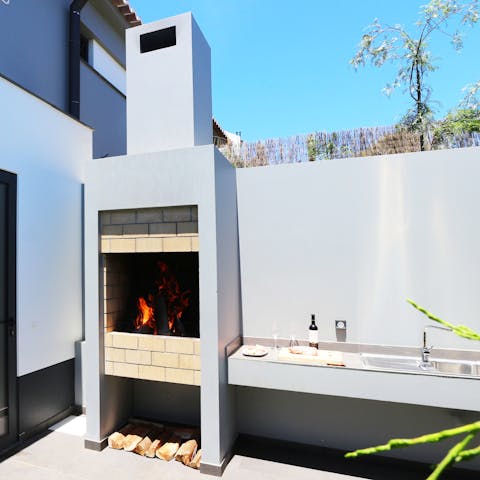 Cook up a feast at the outdoor kitchen