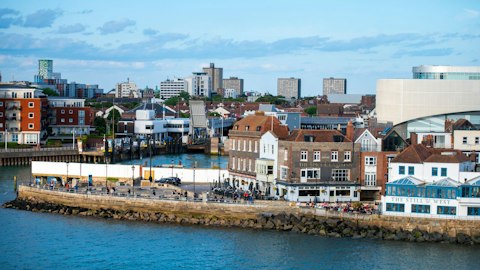 Enjoy Southsea's lively seafront stretching along the shimmering Solent shore