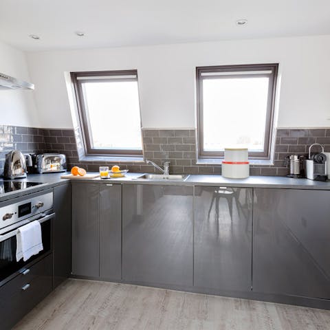 cook for a loved one in the kitchen