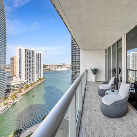 Watch the Miami River unfold from twenty-seven floors up
