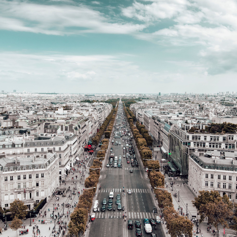 Visit the stylish boutiques on the nearby Champs-Élysées