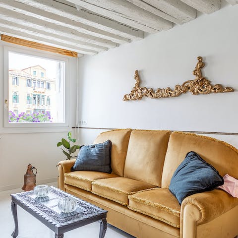 Enjoy the view of the gorgeous Venetian architecture
