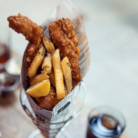 Don't forget to treat yourself to some fish and chips