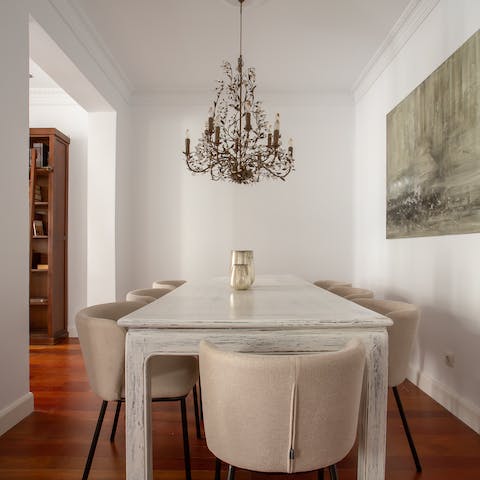 Gather around the dining table for a tapas dinner