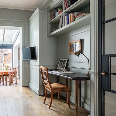 Pull up the chair and get down to business at the desk