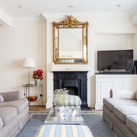 Admire the period features in the sitting room