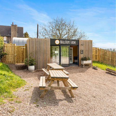 Savour the farm-fresh treats on-site, just a short amble away