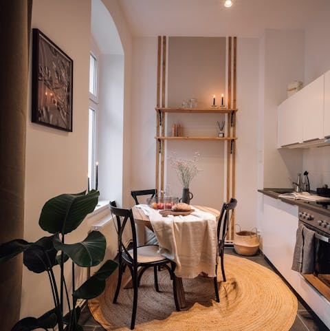 Peer out onto  Prenzlauer Berg's bustling street life over a lazy breakfast