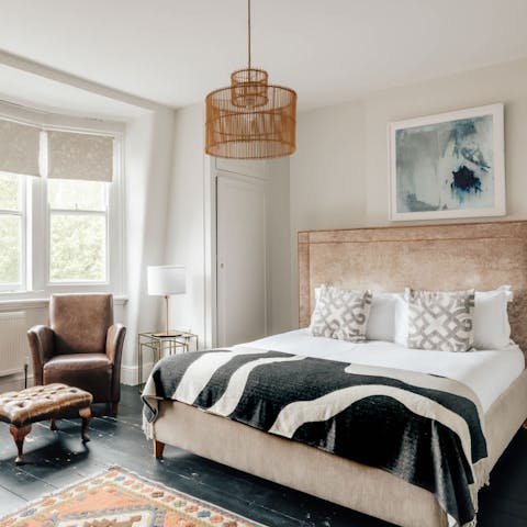 Enjoy a peaceful night's sleep in the elegant bedroom
