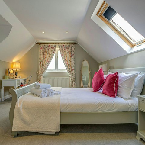 Drift off to starry views in the bedrooms