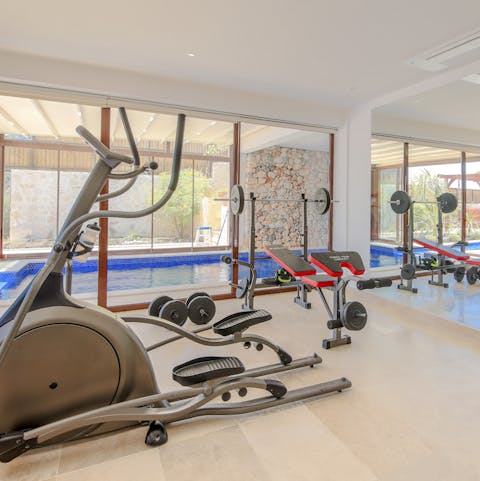 Break a sweat in the fully equipped gym