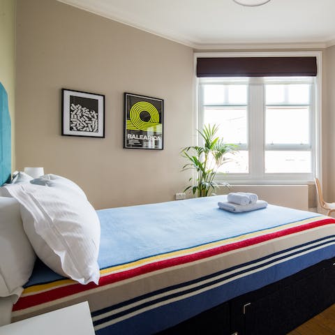 Wake up in the comfortable bed feeling rested and ready for another day of London sightseeing