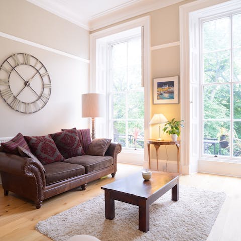 Fall in love with original Georgian features in your grand living room