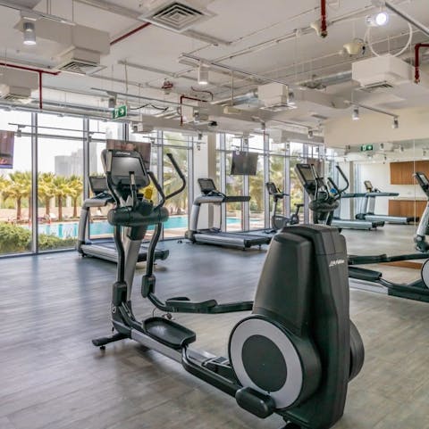 Have a good workout in the communal gym