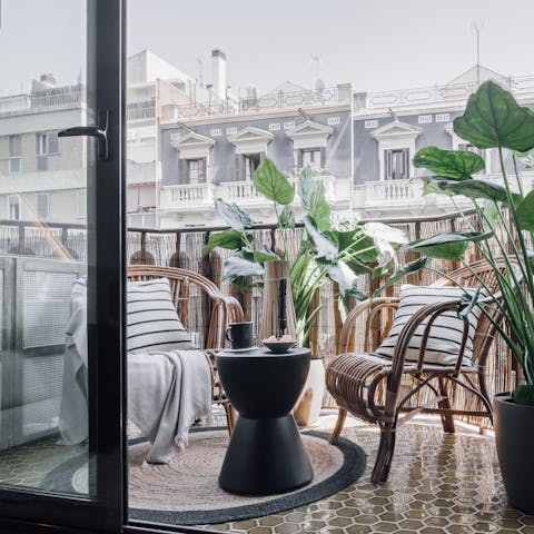 Relax on the your private balcony and enjoy a morning coffee