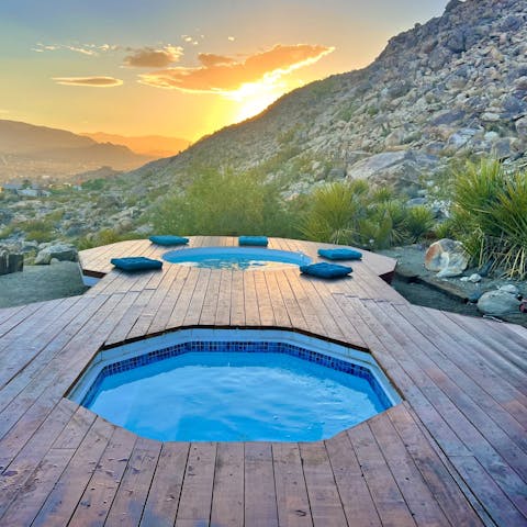 Spend balmy desert days laying by the pools