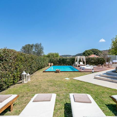 Lounge on the sun beds to achieve that gorgeous sun-kissed glow