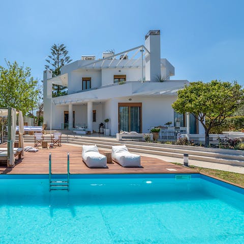 Swim lengths in the pool during those blissful sunny afternoons