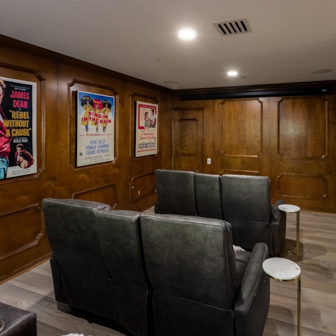 Enjoy movie nights in the home cinema
