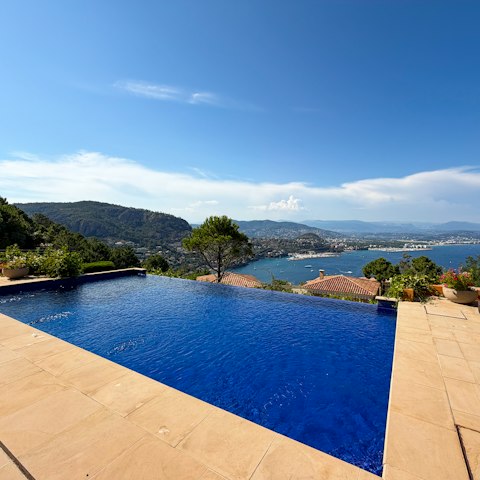 Savour sweeping sea views as you swim in the pool