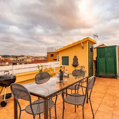Get the BBQ started and enjoy dinner from the terrace