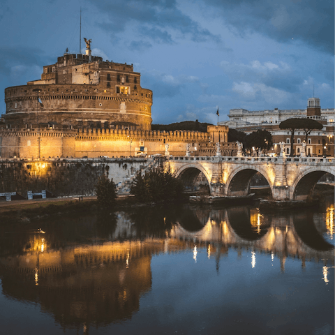 Visit Castel Sant'Angelo, just an eleven-minute stroll away