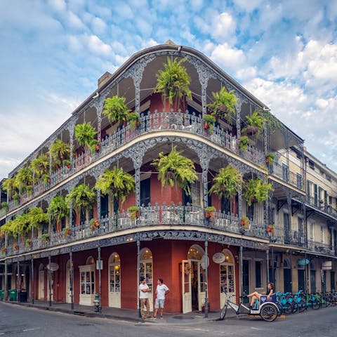 Visit the French Quarter – just a fifteen-minute walk away