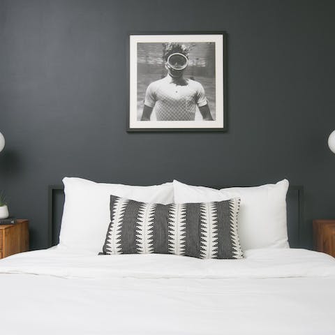 Sleep soundly in the incredibly comfortable bed