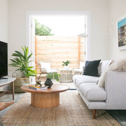 Throw open the French doors and let that fresh coastal morning air fill the home