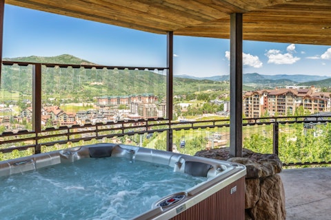 Soak in the hot tub after a long day spent skiing