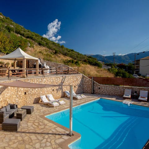 Cool off with a dip in the pool before firing up the barbecue for dinner