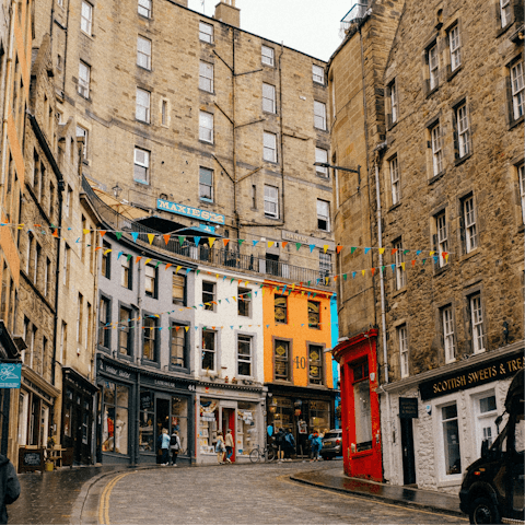 Wind your way along the cobbled streets to local cafes and shops