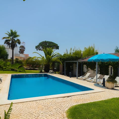 Stay cool with refreshing dips in the private pool