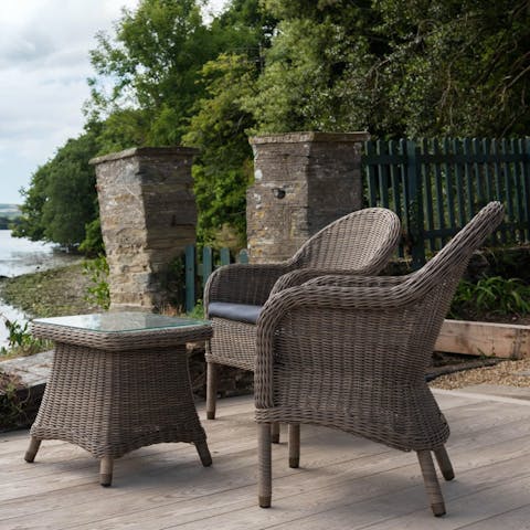 Sneak away to the quiet viewing platform with morning coffees