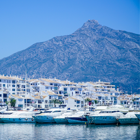 Visit star-studded Marbella – a twenty-minute drive away