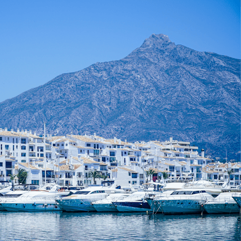 Visit star-studded Marbella – a twenty-minute drive away