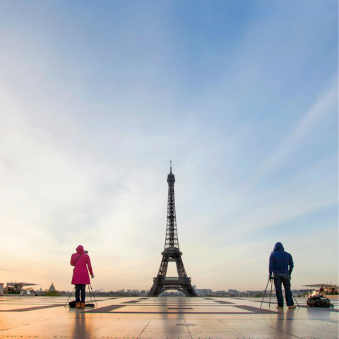 Soak up the views from Trocadero, a twenty-minute metro ride away