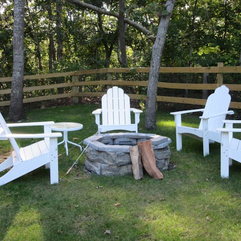 Toast marshmallows and relax by the fire pit