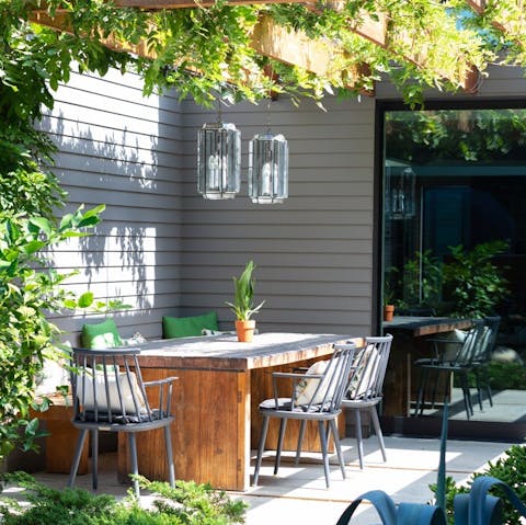 Enjoy your morning coffee out on the patio